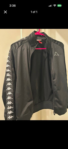 Kappa unisex black full zip - black, full-zip